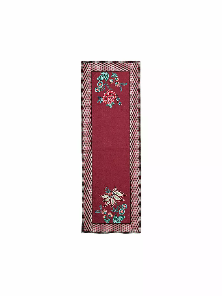 PIP STUDIO Tischläufer 50x150cm FLOWER FESTIVAL dark pink beere