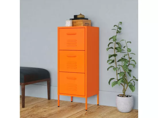 Armoire de rangement Orange 42,5x35x101,5 cm Acier