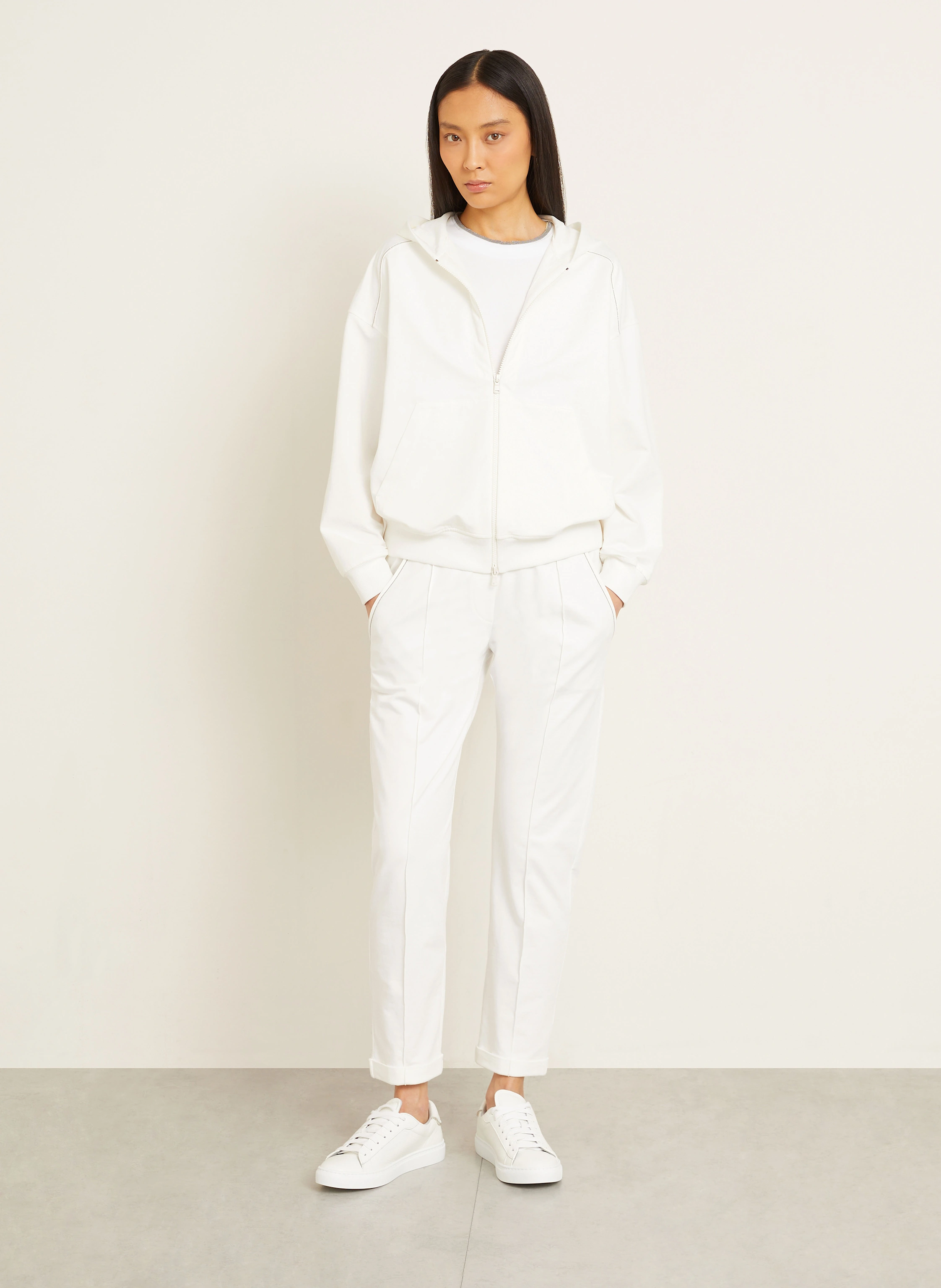 BRUNELLO CUCINELLI Sweatjacke mit Schmucksteinen