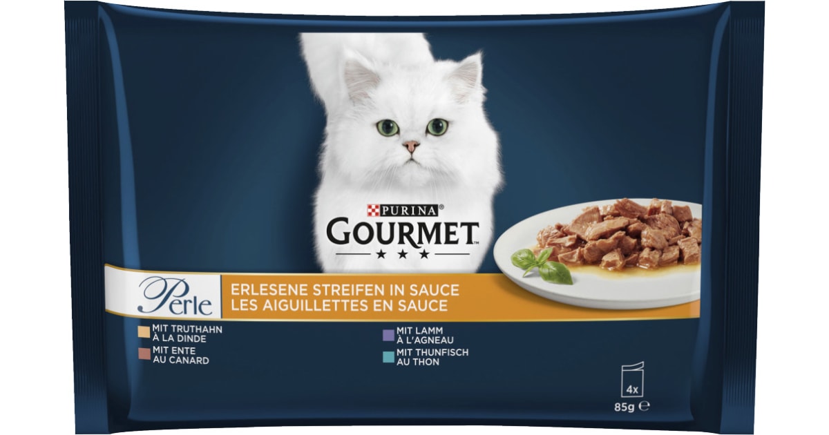 PURINA Gourmet Perle Streifen Thunfisch 4x 85 gr
