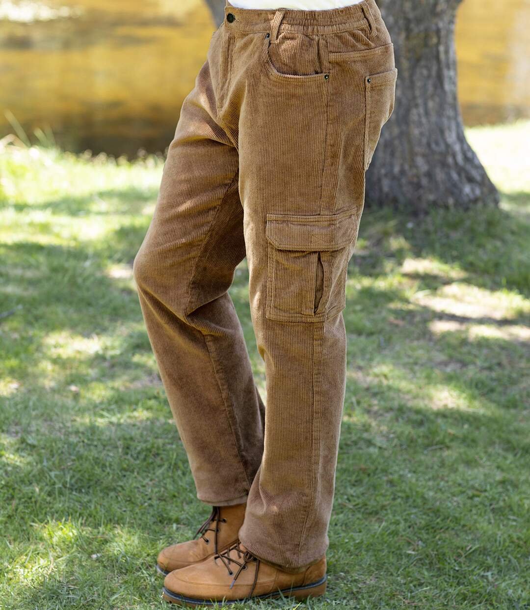 Pantalon Velours Cargo Stretch Confort