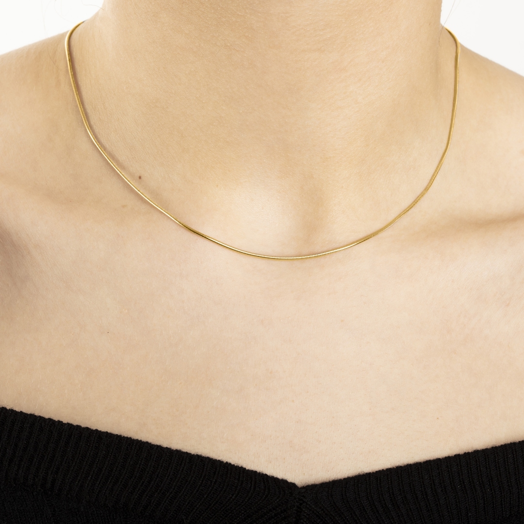 Schlangenkette 750/18 K Gelbgold 1.1mm