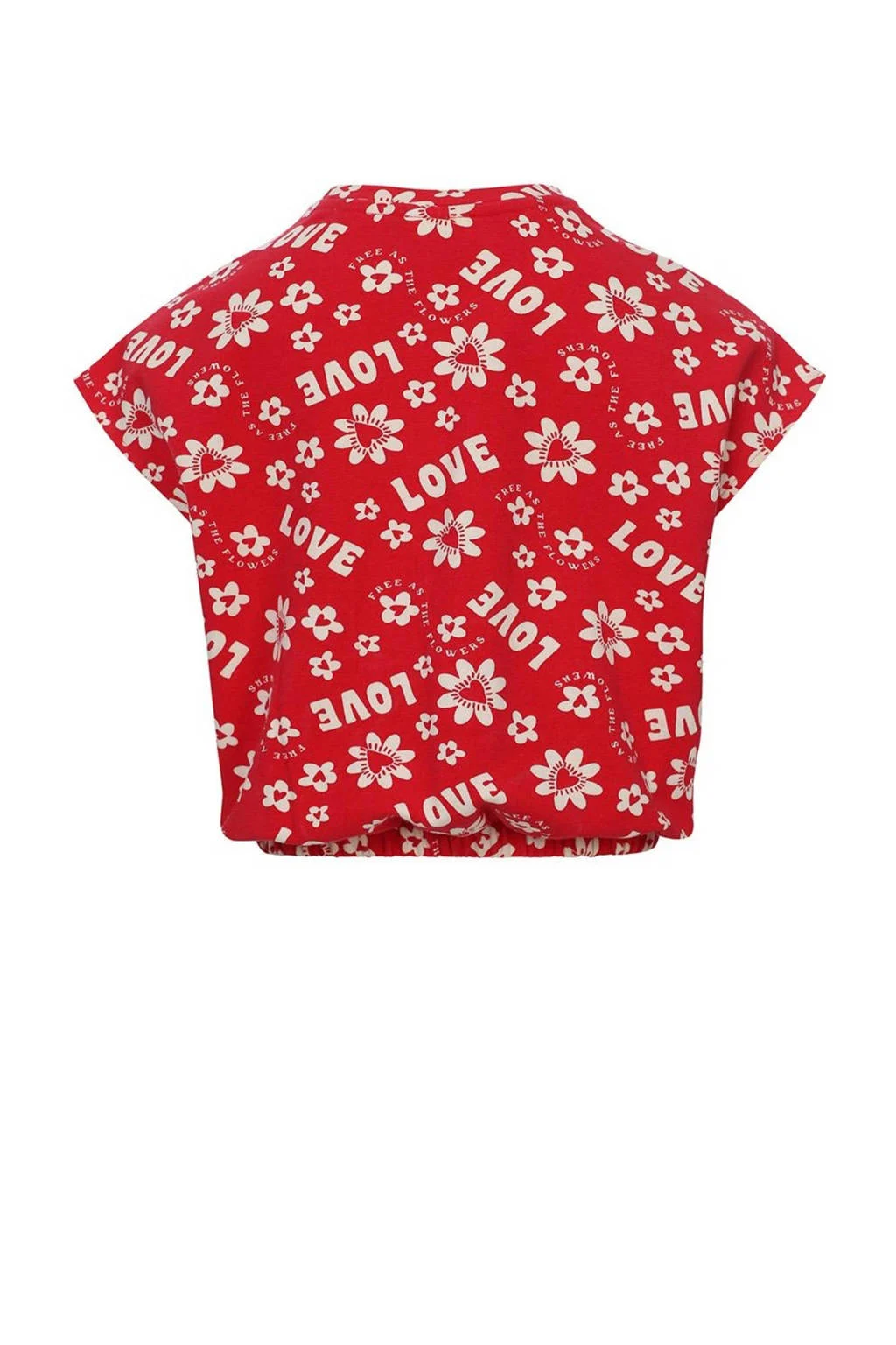 LOOXS top met tekst rood/wit