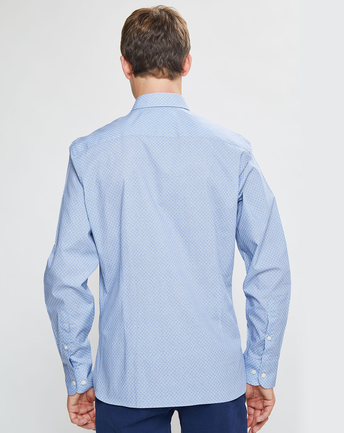 Hackett London Chemise Slim Fit imprimée Color bleu ciel