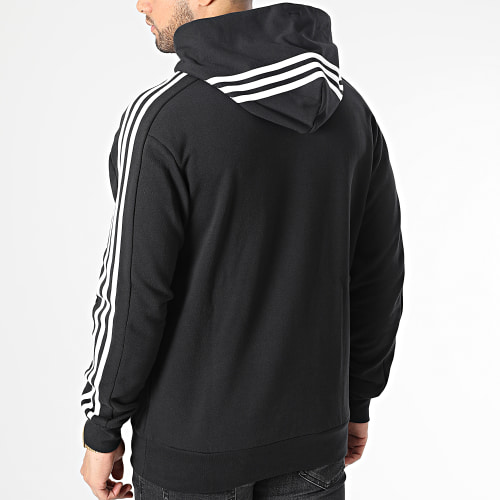 Sweat Capuche A Bandes IC0435 Noir