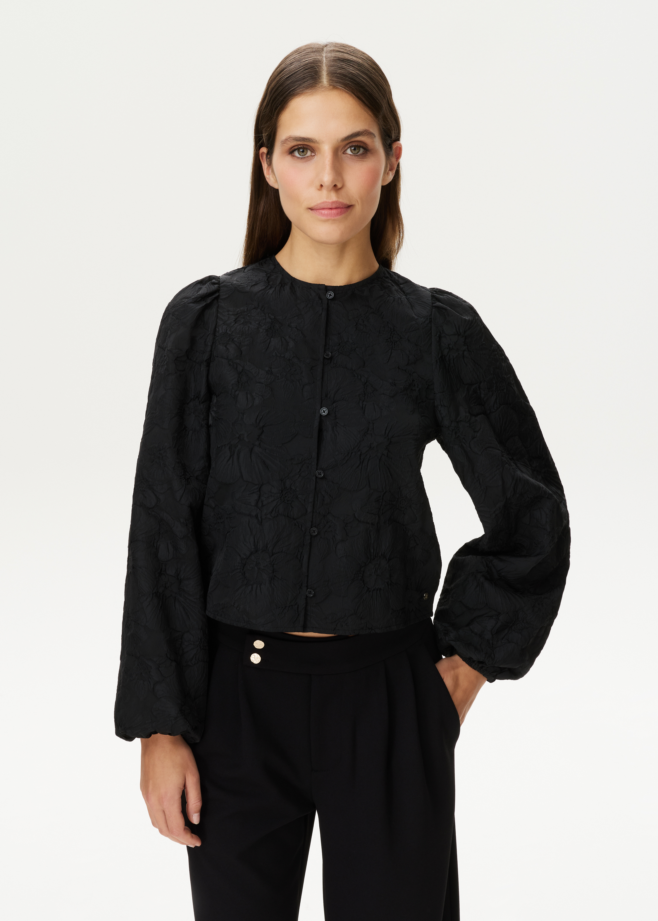 Bloem jacquard blouse