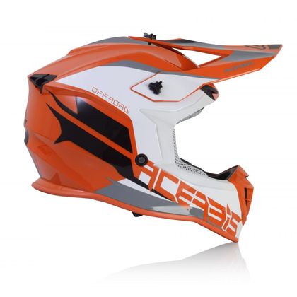 Casque cross Acerbis LINEAR ORANGE/WHITE 2023 - Orange / Blanc