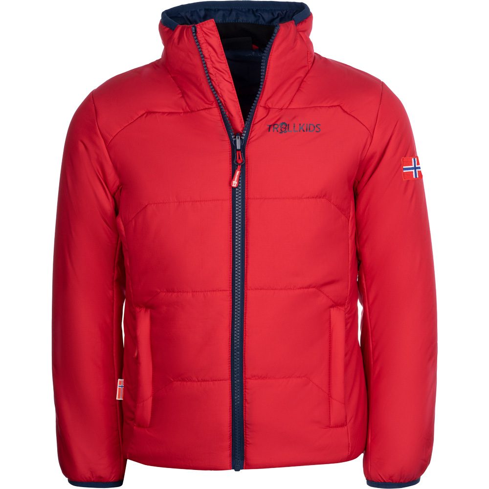 Trollkids Skanden 3in1 Jacke Kinder bright red mystic blue