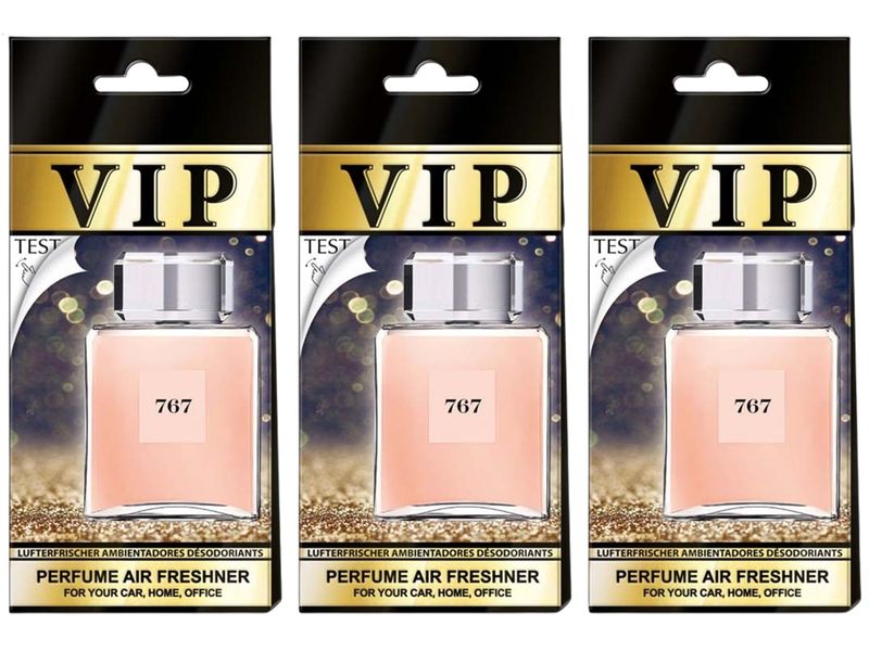 CARIBI VIP-Class Perfume Nr. 767, 3 Stück Echtes Parfum für Auto, Büro, Wohnen