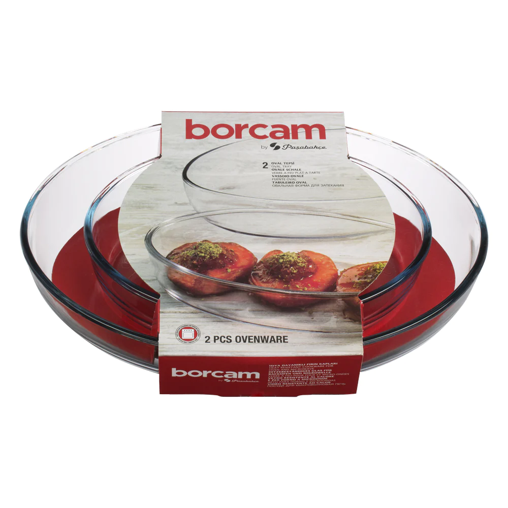 Lot de 2 plats ovales 26+35 cm Pasabahce
