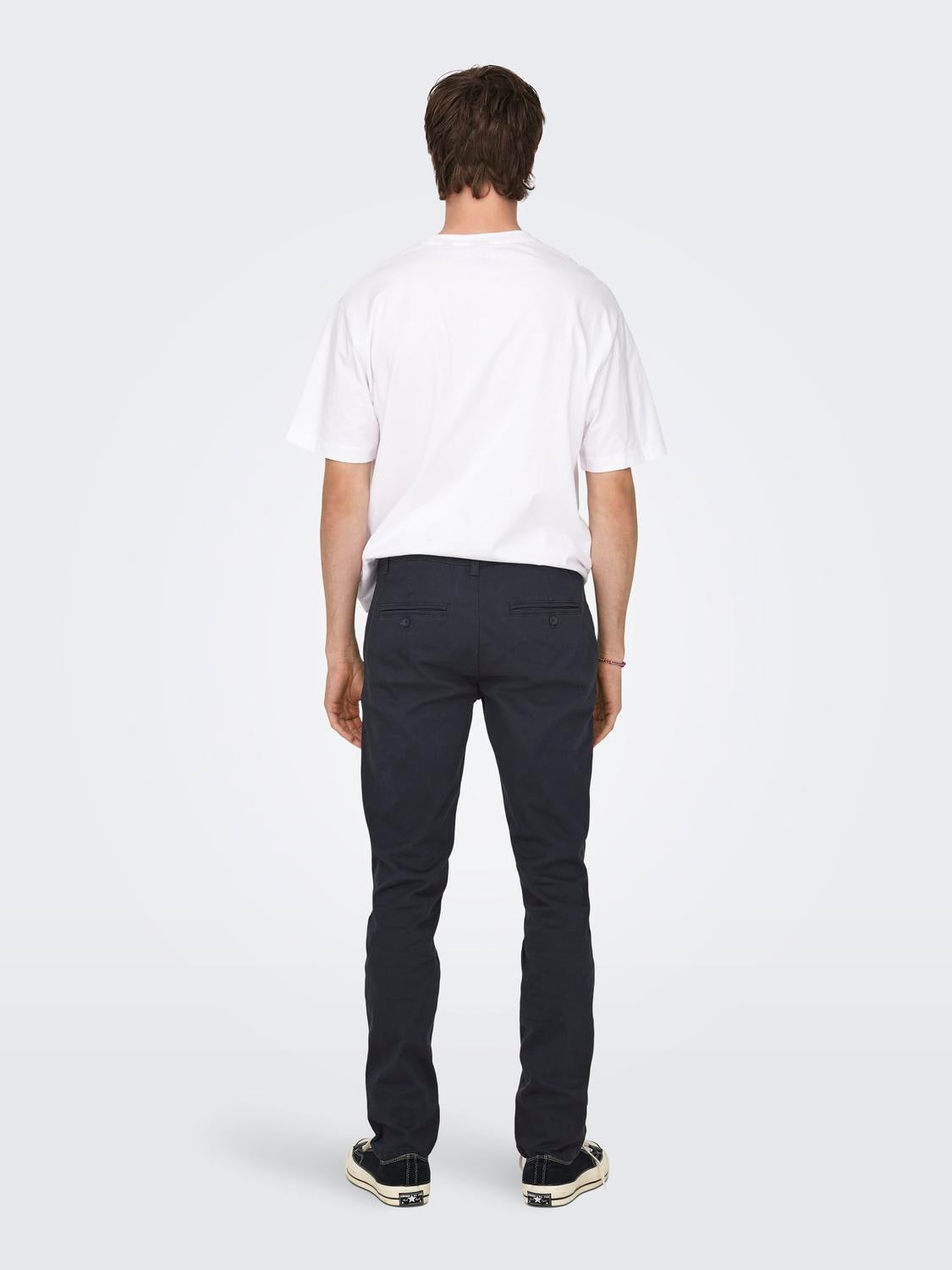 ONSMARK Slim Fit Chino Hose Dark Navy