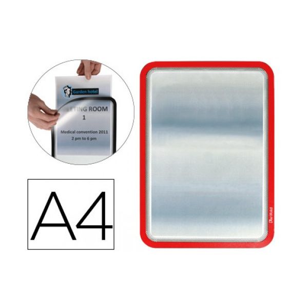 Tarifold Moldura Porta Anúncios Magnética Vermelha - L76179