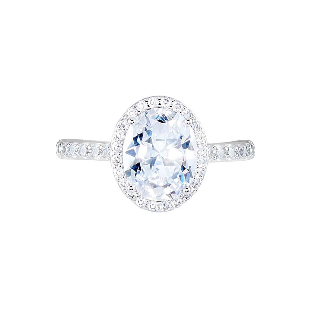 Bague Solitaire Adeodat Argent Oxyde De Zirconium