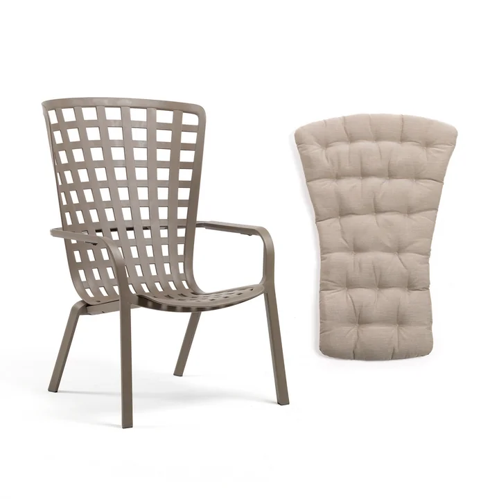 Nardi - Folio verstellbarer Outdoor-Sessel   Sitzauflage für Folio Relax, tortora / lino