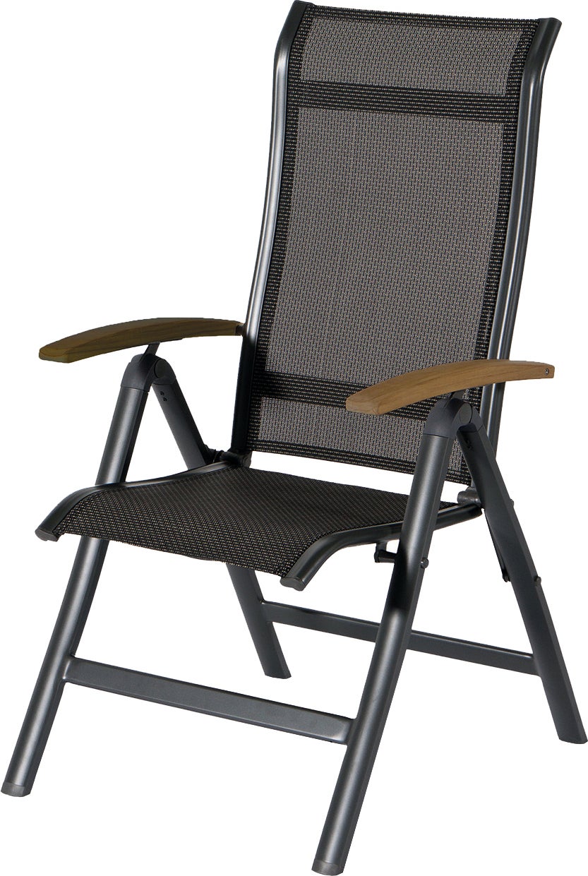 Hartman verstelbare standenstoel Alice antraciet / donker teak