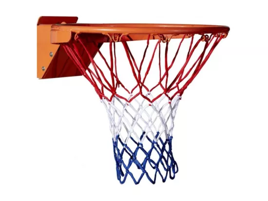 Lot de 2 filets de panier de basket-ball - Rouge, blanc, bleu - Adaptabilité universelle et Installation facile