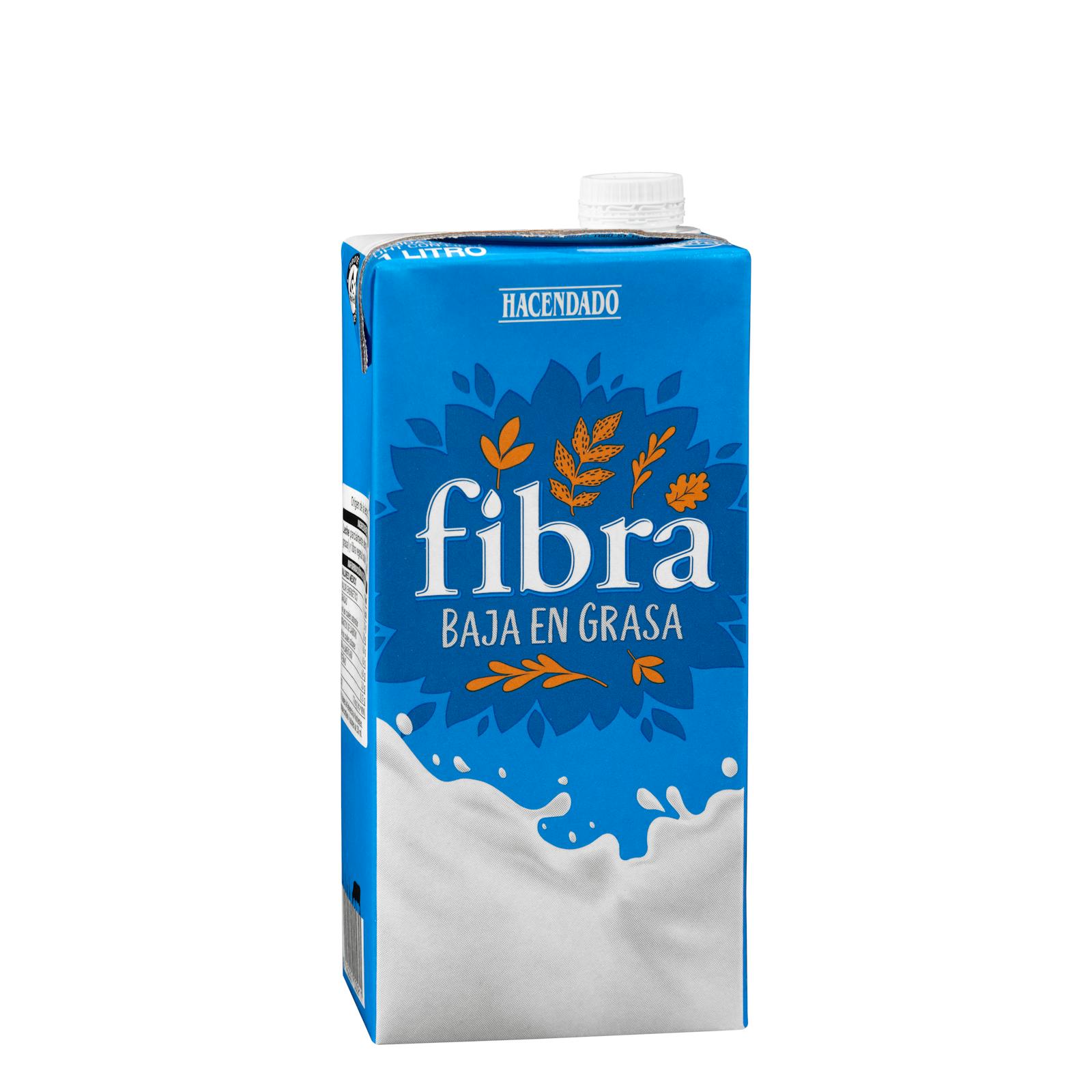 Boisson lactée demi-écrémée Hacendado avec fibres