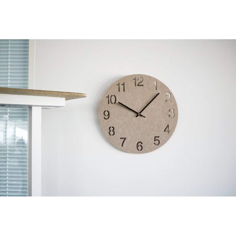 Pendule acoustique écologique Unilux en PET recyclé hello diamètre 40 cm