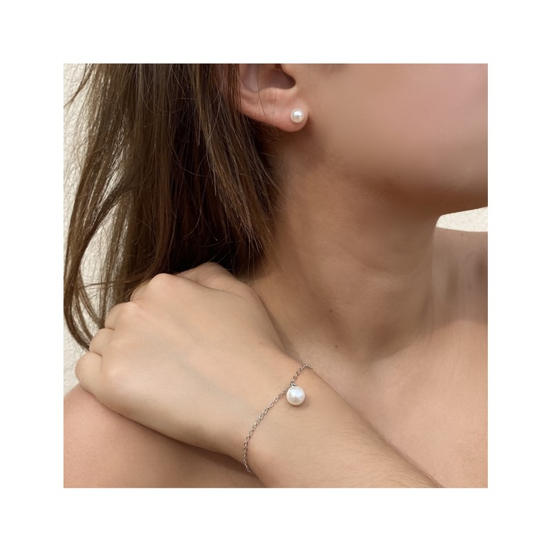 Parure Full Moon Crystal Pearl - Argenté et Cristal