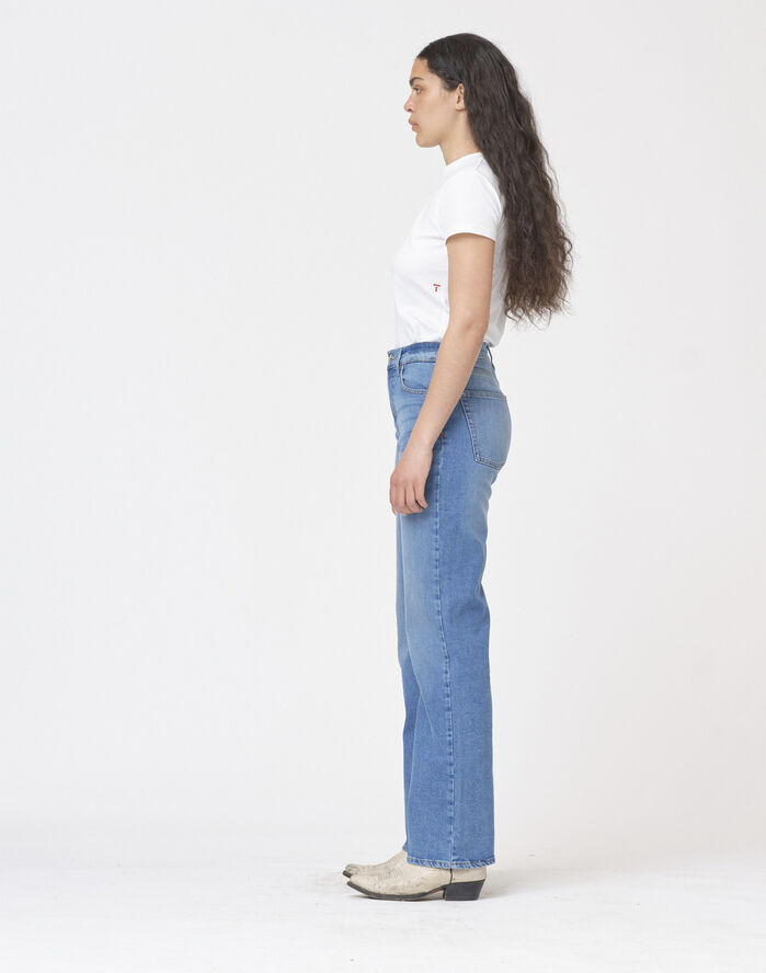 Tomorrow Brown straight jeans wash Iowa Denim blue