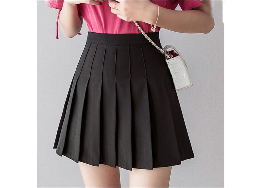 Bolgivy - Mini-plooirok met hoge taille