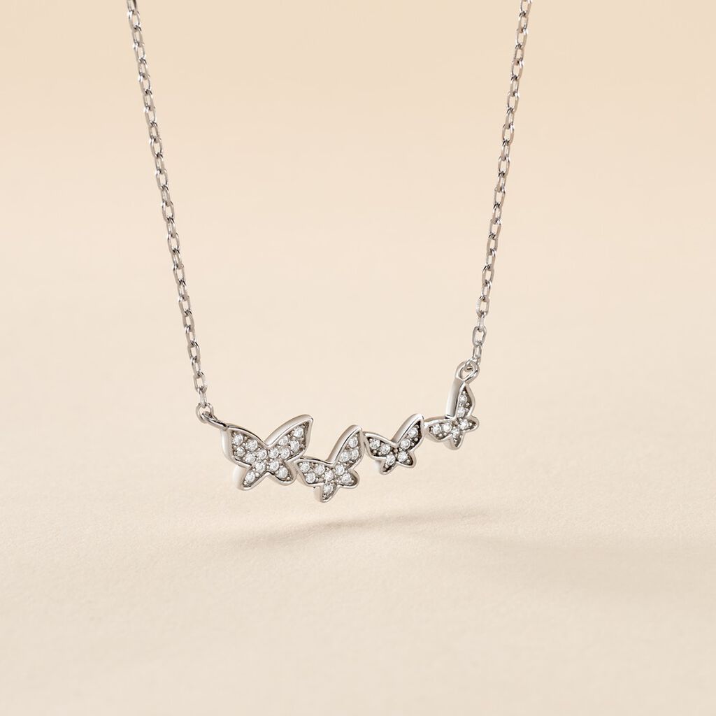 Collier Wilkie Argent Blanc Oxyde De Zirconium
