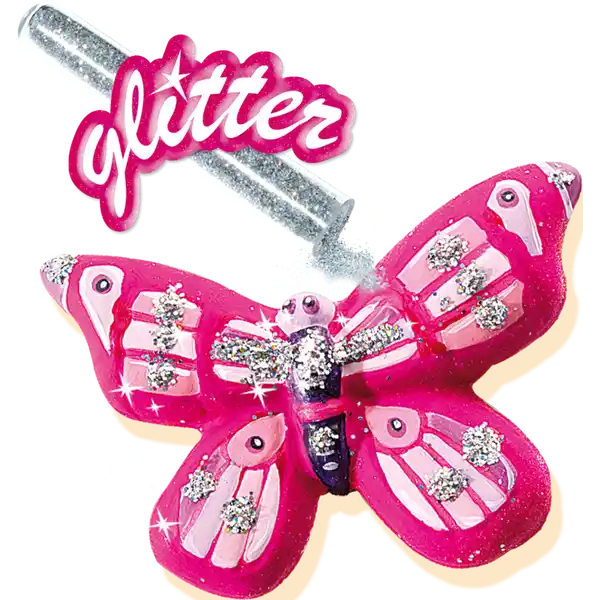 Gießen und anmalen - Glitzerschmetterlinge