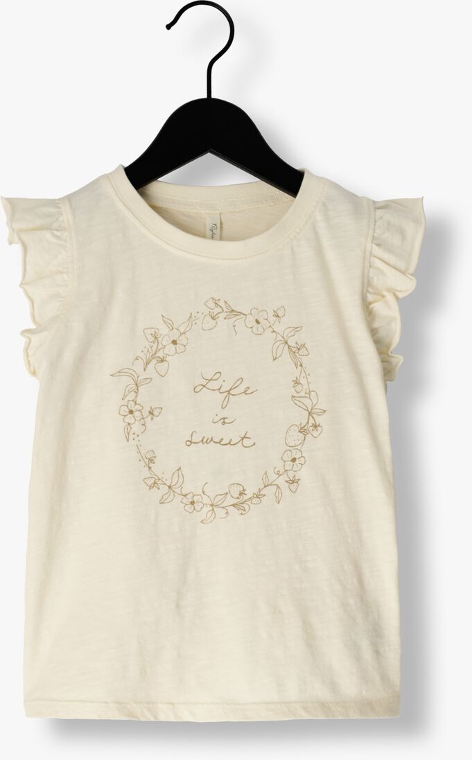 RYLEE + CRU ecru rylee + cru t-shirt ruffled tank life is sweet