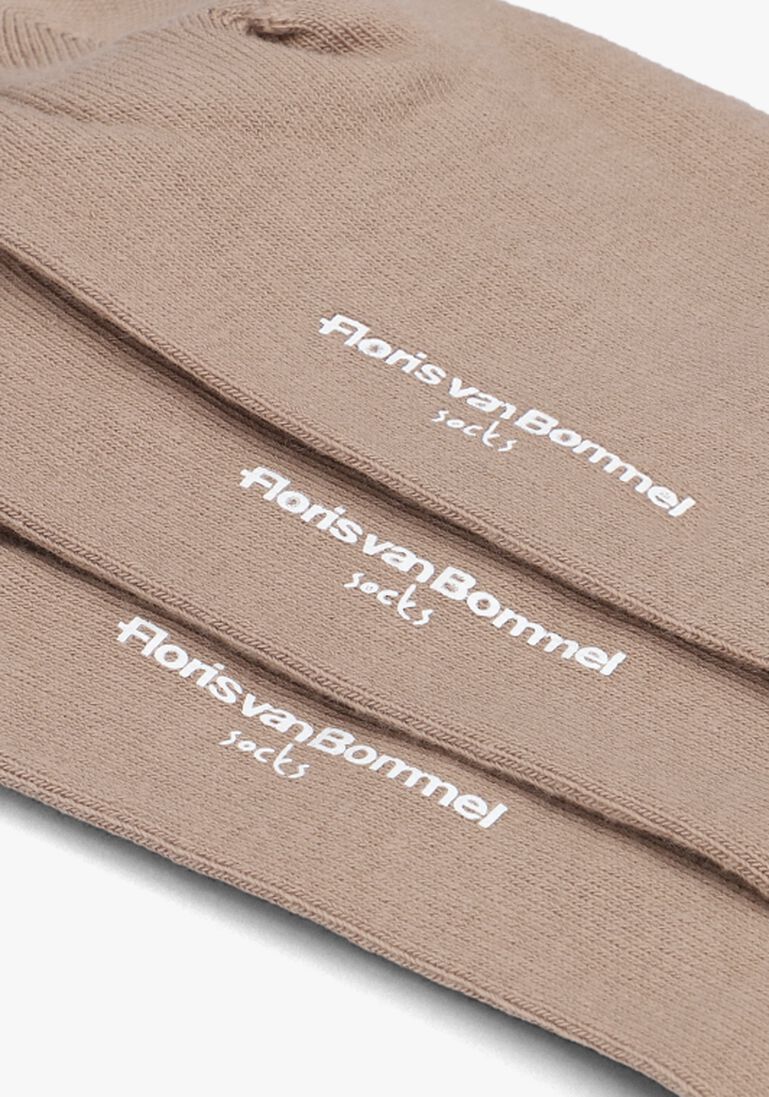 beige floris van bommel sokken de katoener