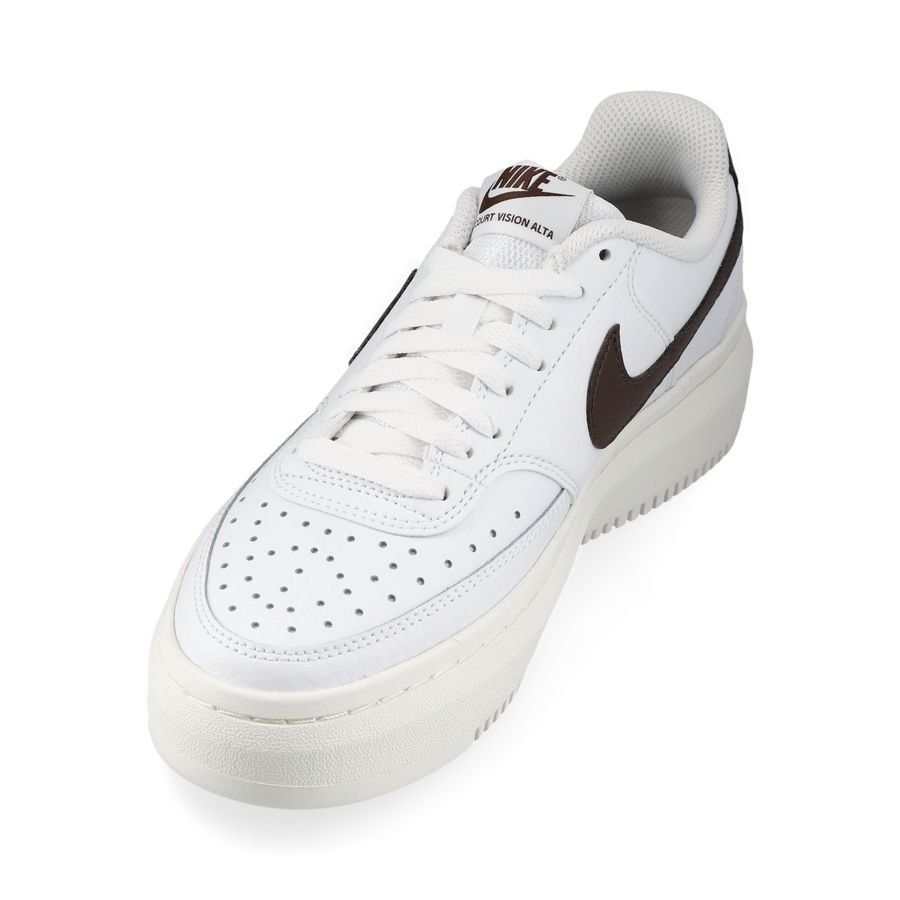 Nike Chaussures Court Vision Alta - Blanc/Baroque Brown/Blanc Cassé Femme