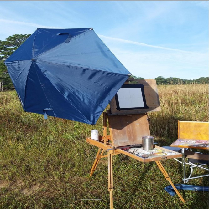 (120cm) Universal Clip-On Sonnenschirm Parasol für Kinderwagen / Anglerstuhl / Boot - Blau
