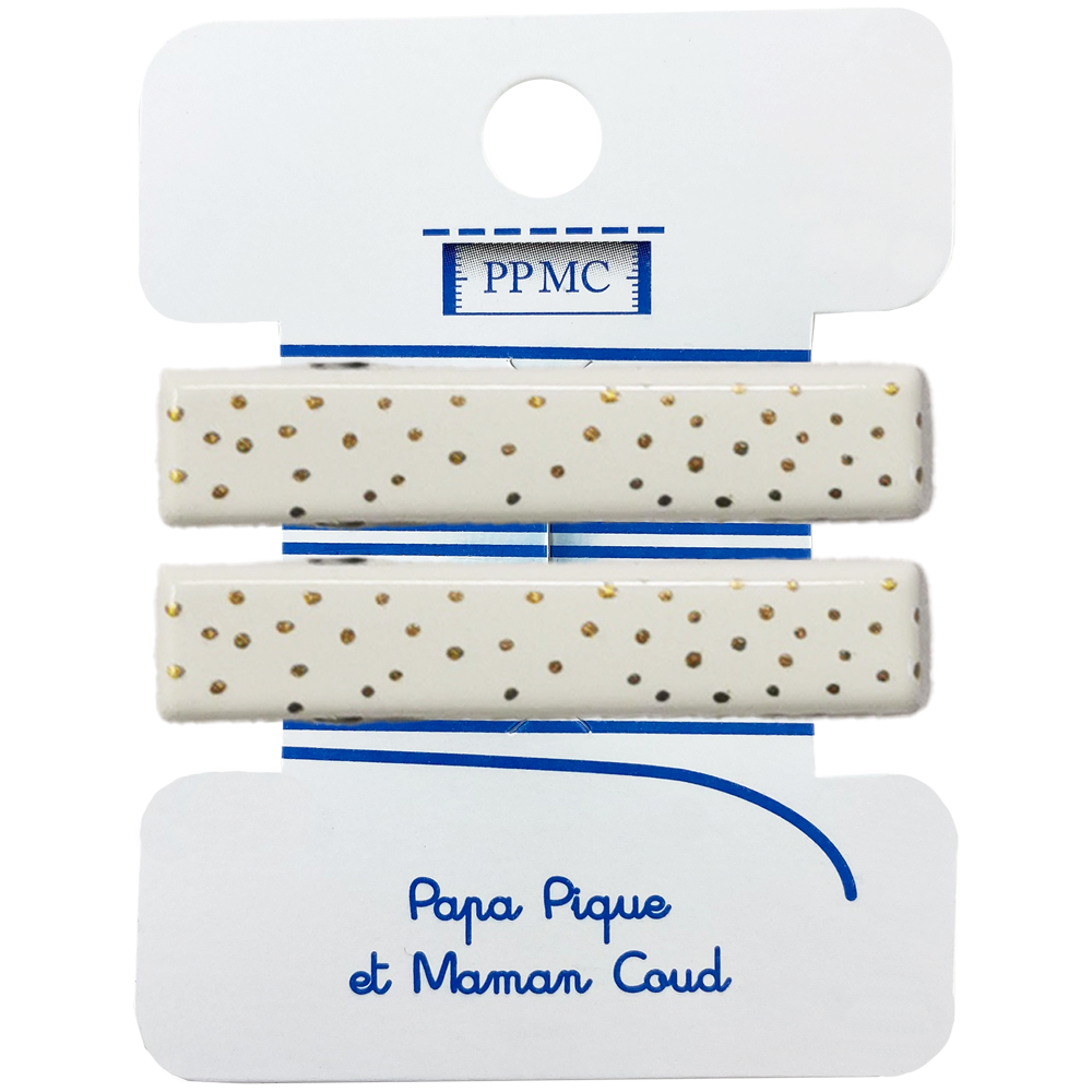 Barrette Croco Moyenne Blanc Pailleté Cr037