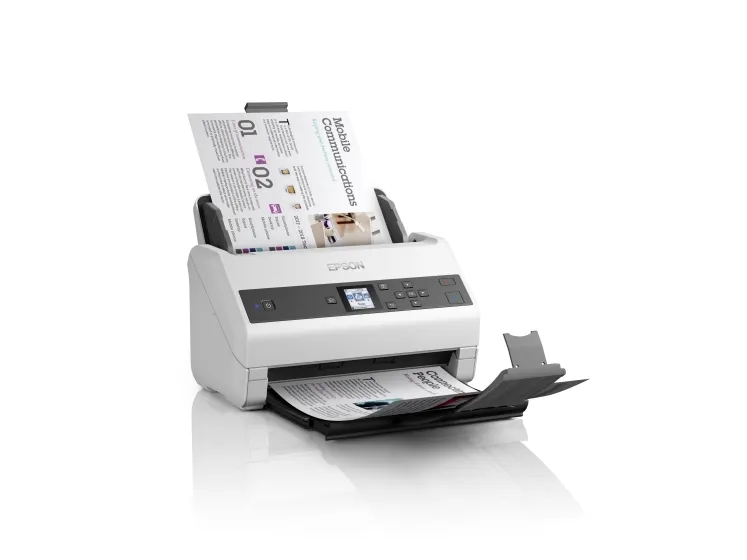 Epson WorkForce DS-870 - Dokumentscanner - Contact Image Sensor (CIS) - Duplex - A4 - 600 dpi x 600 dpi - op til 65 ppm (mono) / op til 65 ppm (farve) - ADF (100 ark) - op til 7000 scanninger pr. dag - USB 3.0