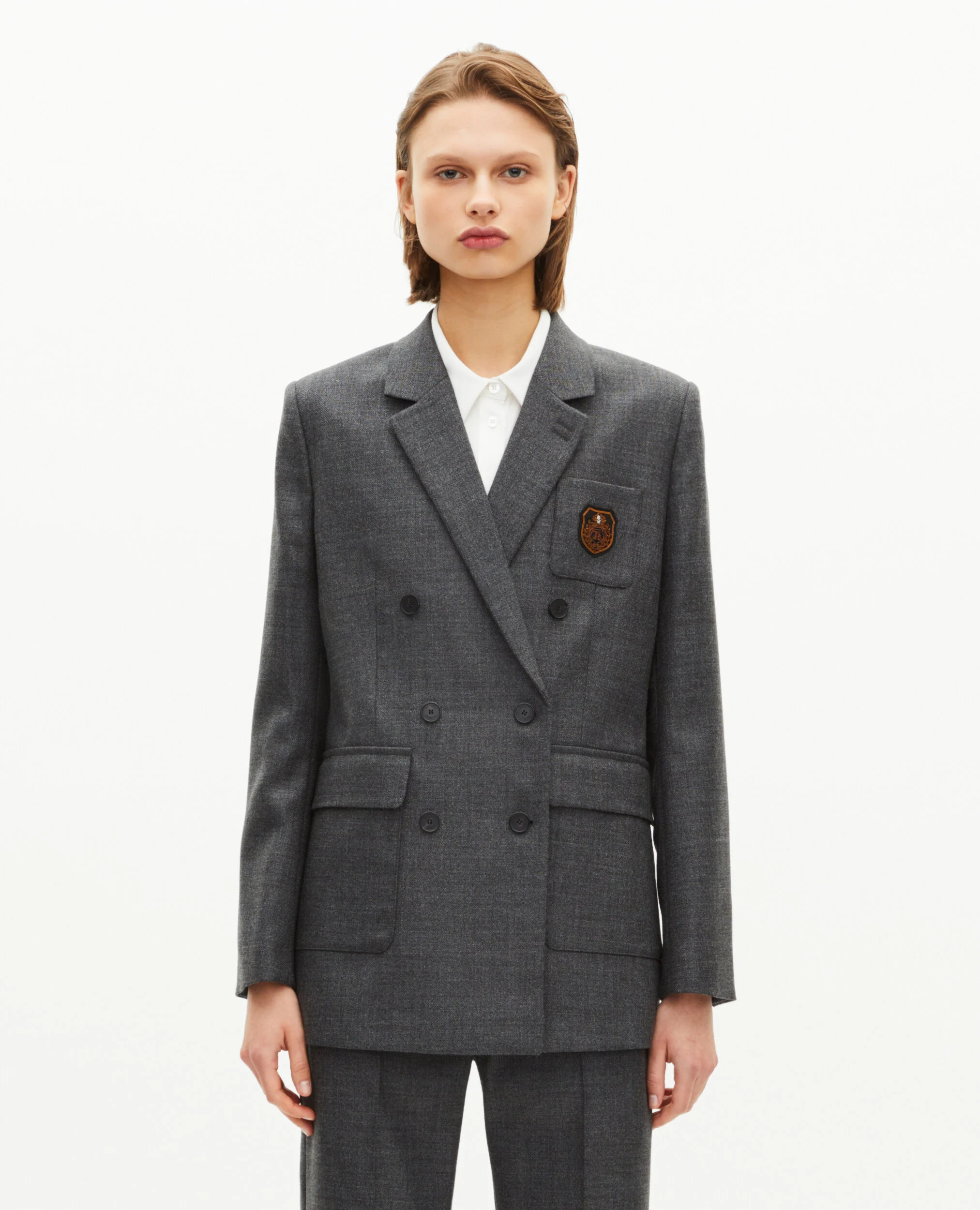 Veste tailleur gris foncé