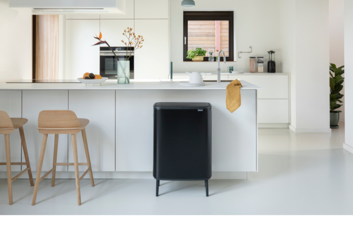 Bo Touch Bin Hi, met 2 binnenemmers, 2 x 30 liter - Matt Black