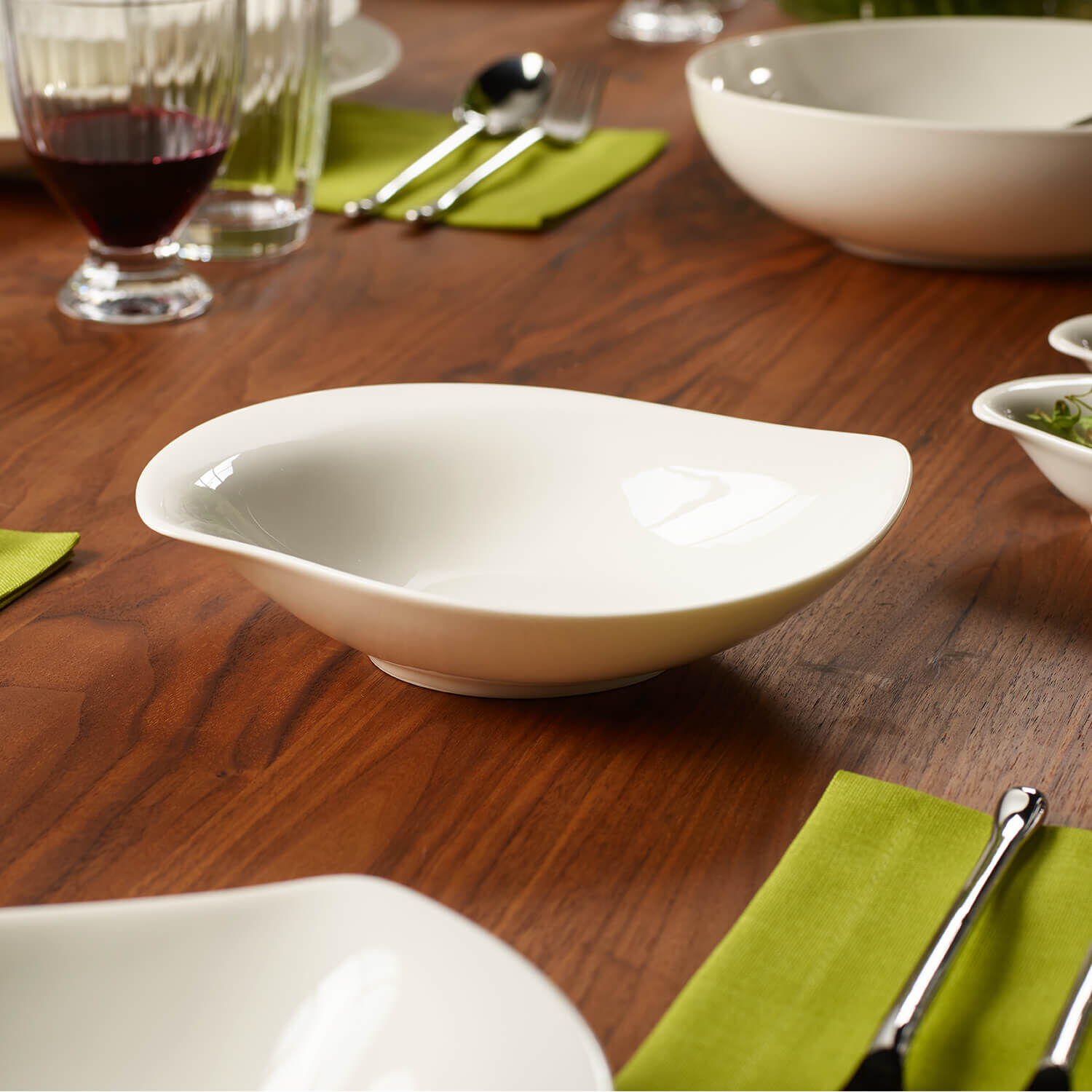 New Cottage Salad serving bowl White, 5.1 oz, Premium Porcelain