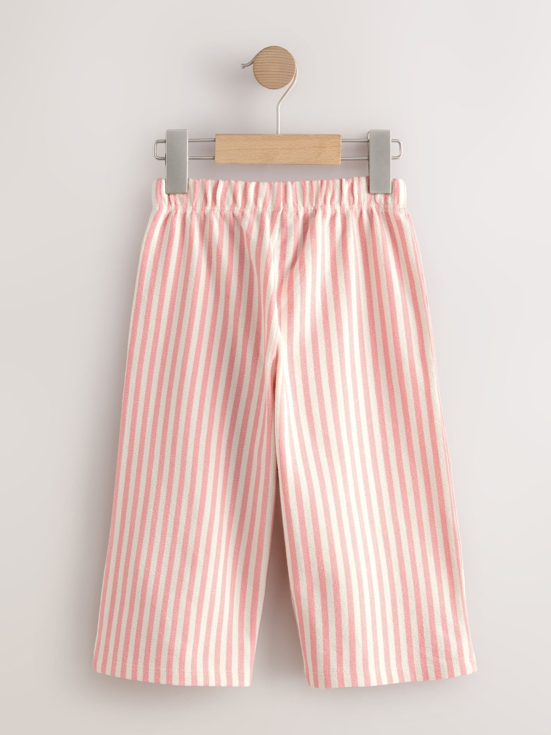 Roze streep - Broek met wijde pijpen (3mnd -7jr)