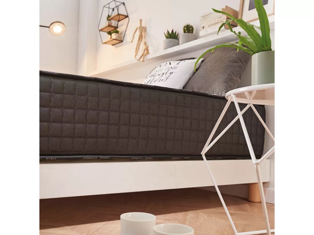 Naturalex - Titanium à ressorts ensachés 140x200 cm - Épais 30 cm - Visco Thermorégulateur - Tissu Premium - Confort - Haute Qualité - Respirabilité optimale