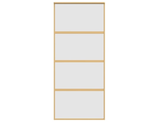 VIDAXL - Porte verre Porte coulissante doré 90x205 cm verre esg dépoli et alumini...