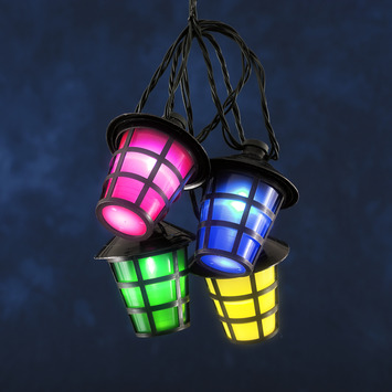 Konstsmide feestverlichting lichtsnoer 10 LED lampen multicolor 4,5 m