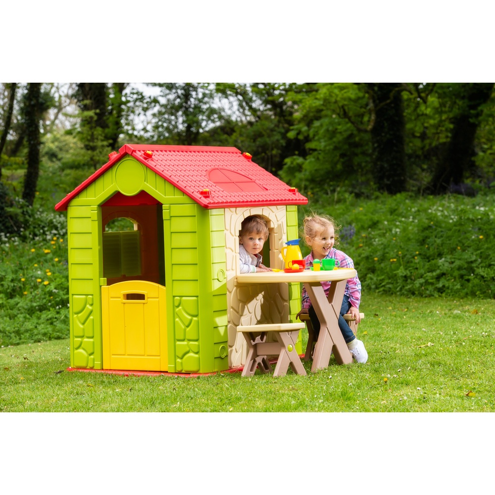 Deluxe-Spielhaus mit Tisch und Stühlen