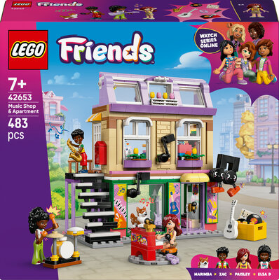 LEGO Friends 42653 Musikkbutikk og leilighet