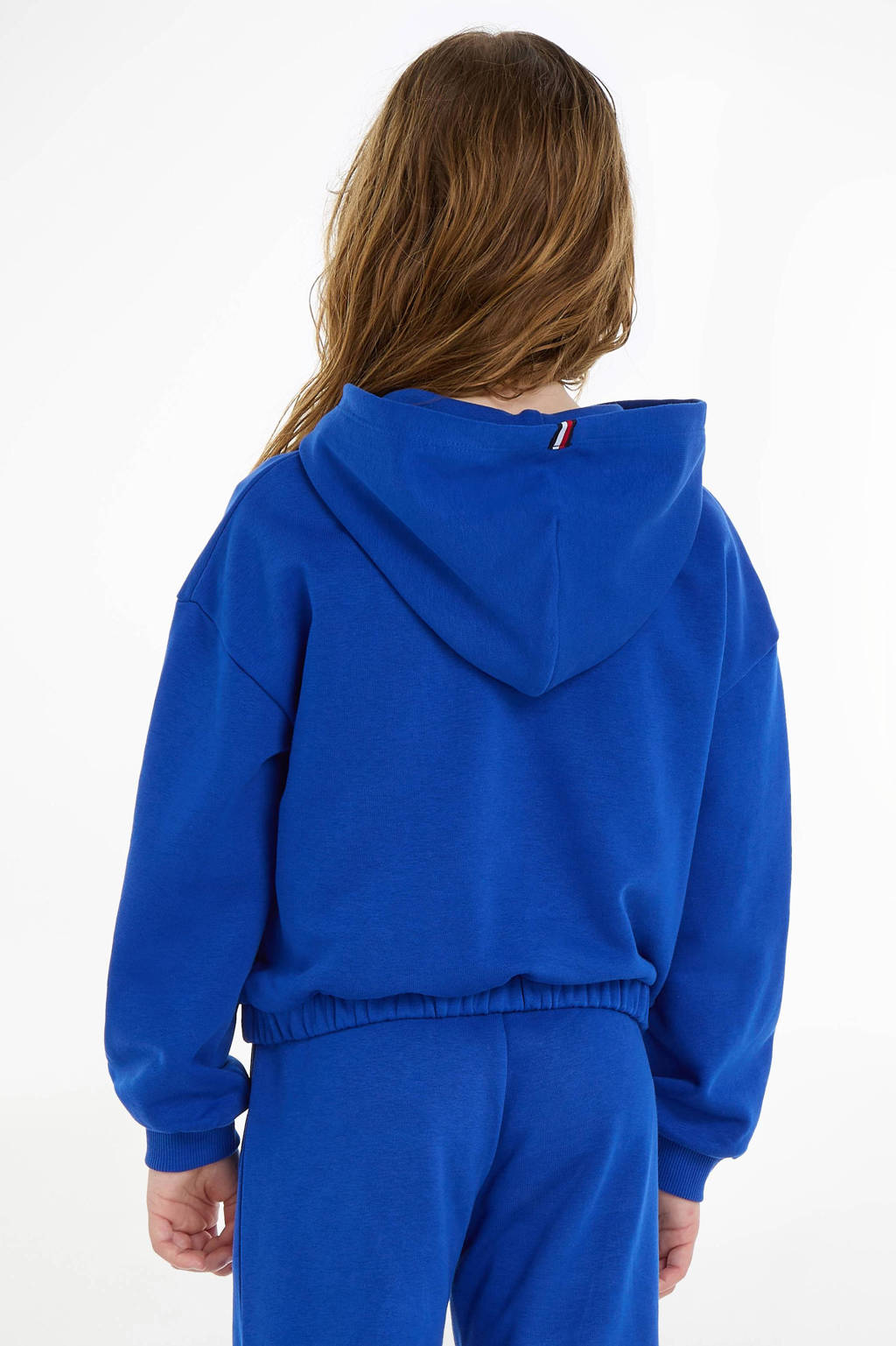Tommy Hilfiger hoodie met tekst felblauw