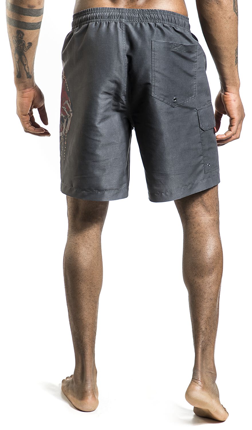 Swim Shorts With Roses | Rock Rebel by EMP Short de bain