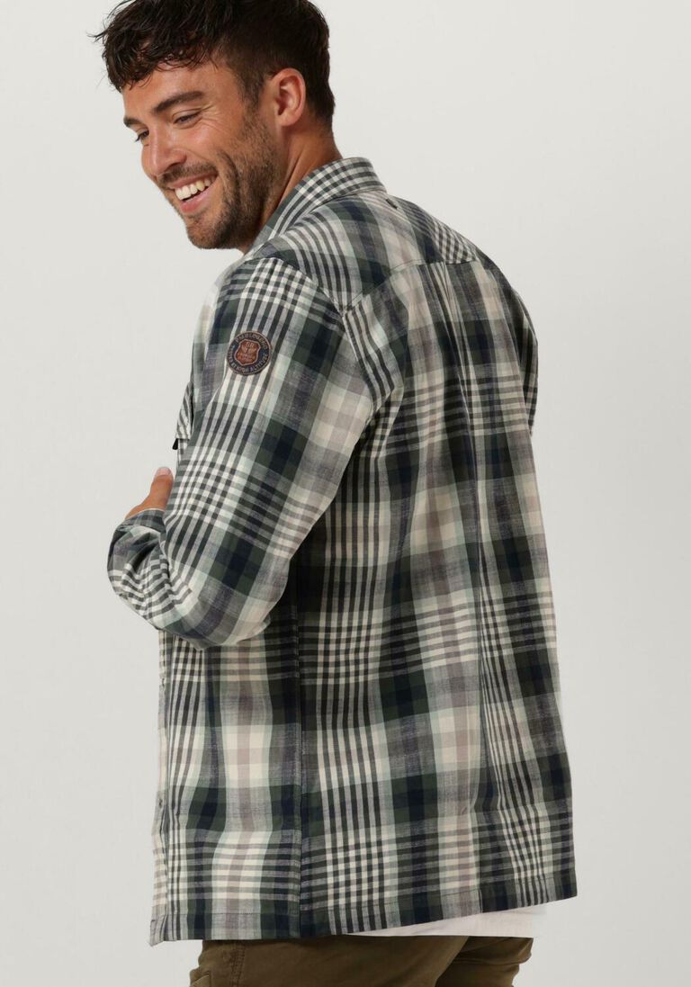 PME LEGEND groene pme legend overshirt long sleeve shirt heavy ctn slub