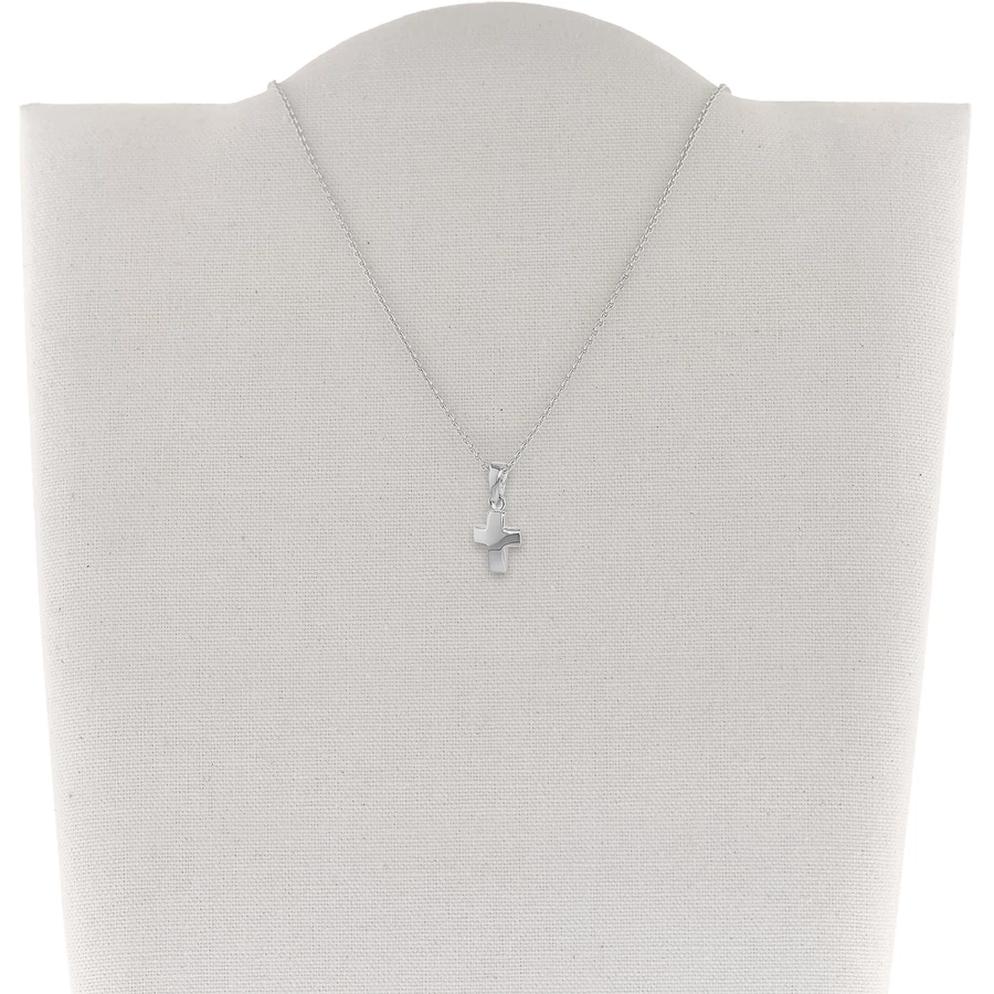 trendor Silber Kinder-Halskette mit Kreuz-Anhänger silver