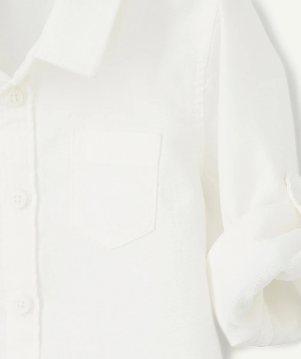 CHEMISE BLANCHE MANCHES LONGUES BÉBÉ GARÇON