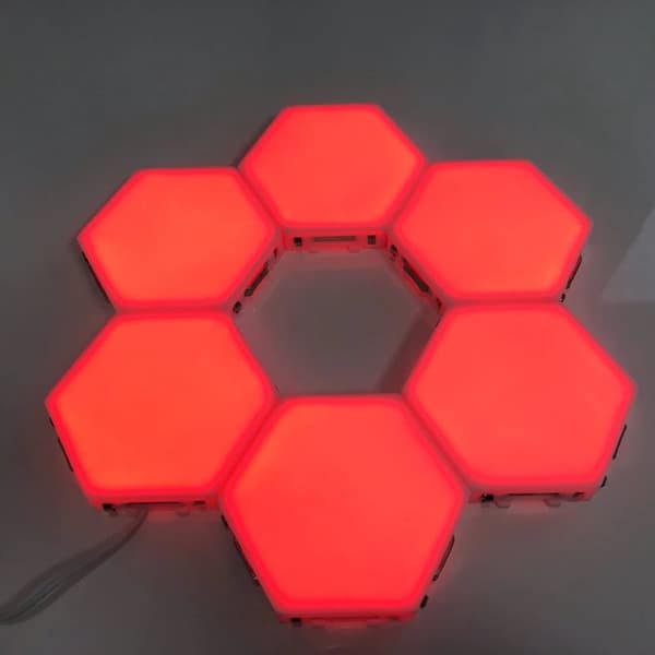 Hexagon LED Lys plater med fjernkontroll