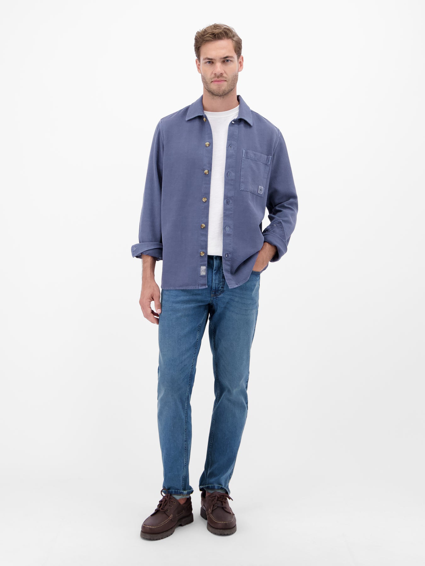 BAXTER 5-Pocket-Denim, RELAXED FIT, unifarben