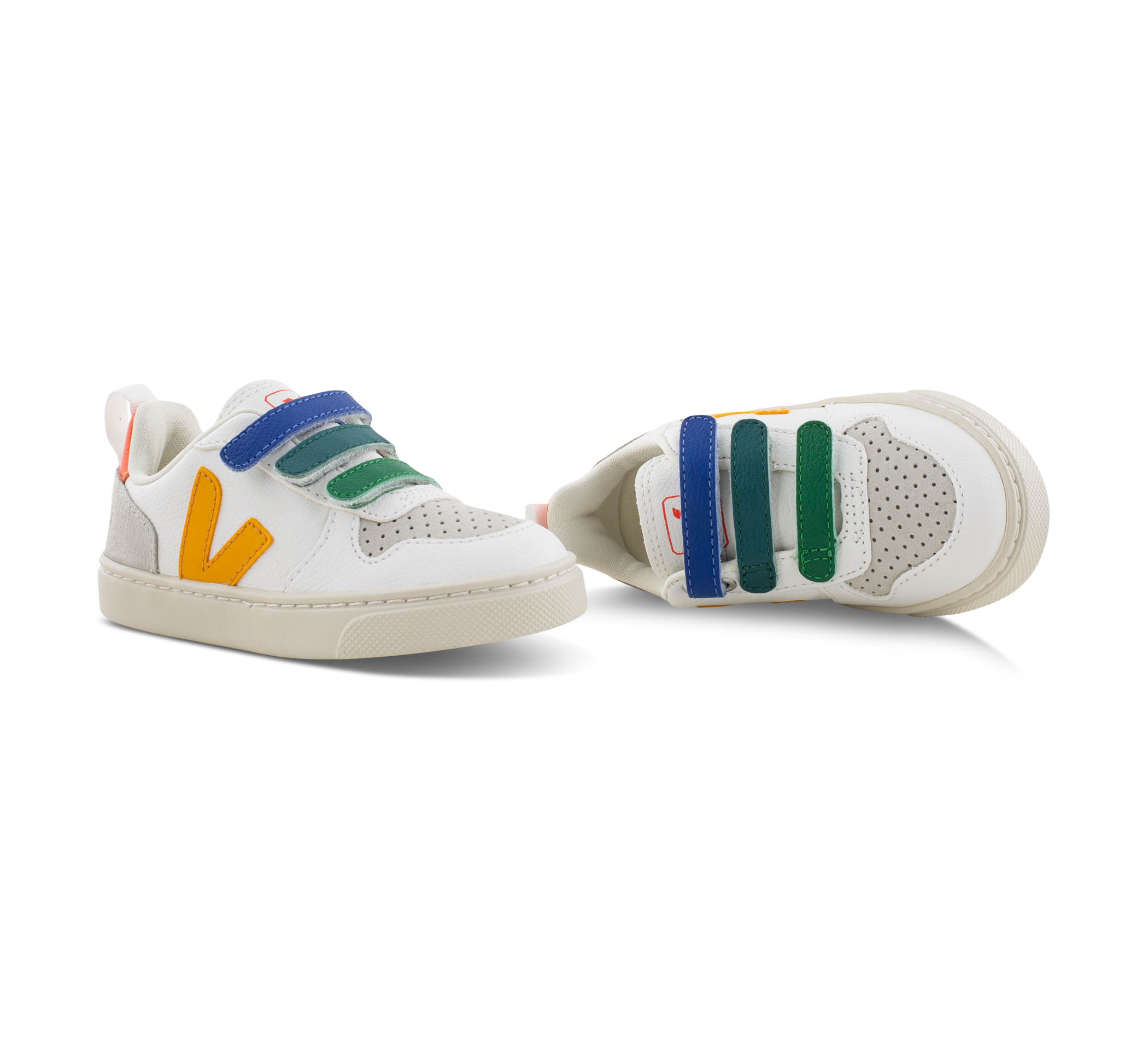 Veja Small V-10 Velcro - Klettschuhe weissmulticolor